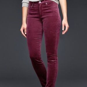 Gap Women’s 32 Reg Wine Burgundy Corduroy Modern Skinny Stretch Ankle Pants